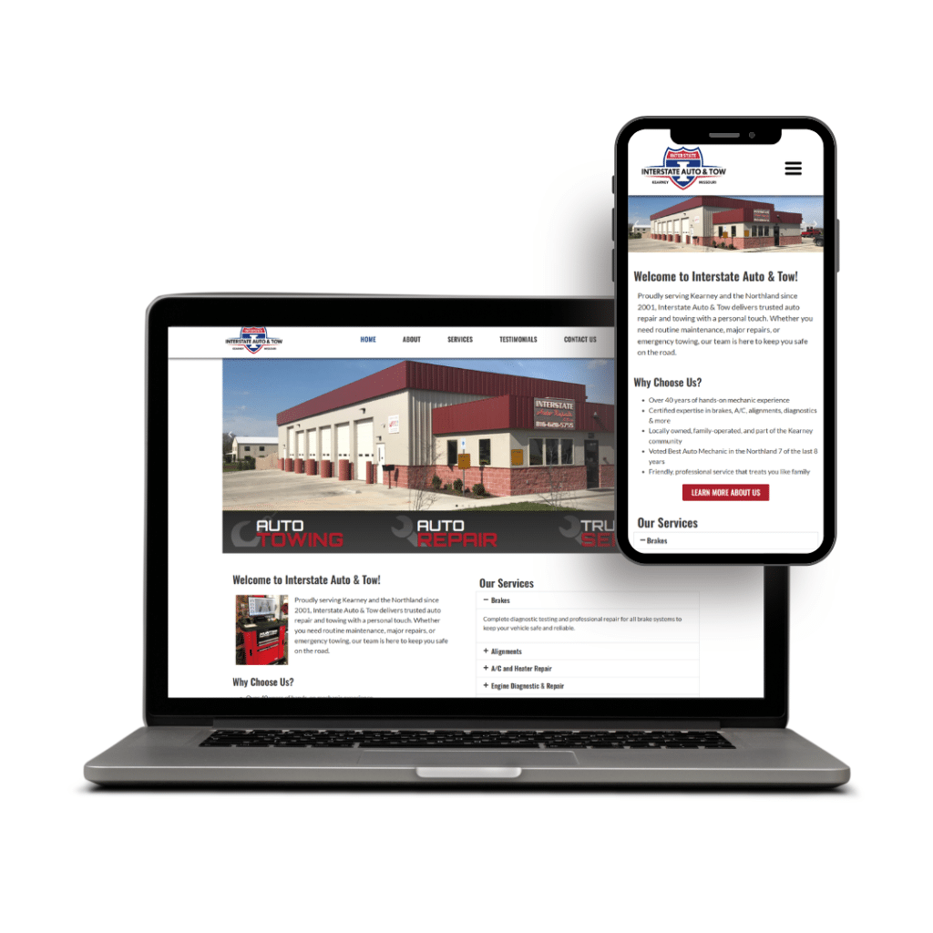 Interstate Auto and Tow by Tudux Web Design