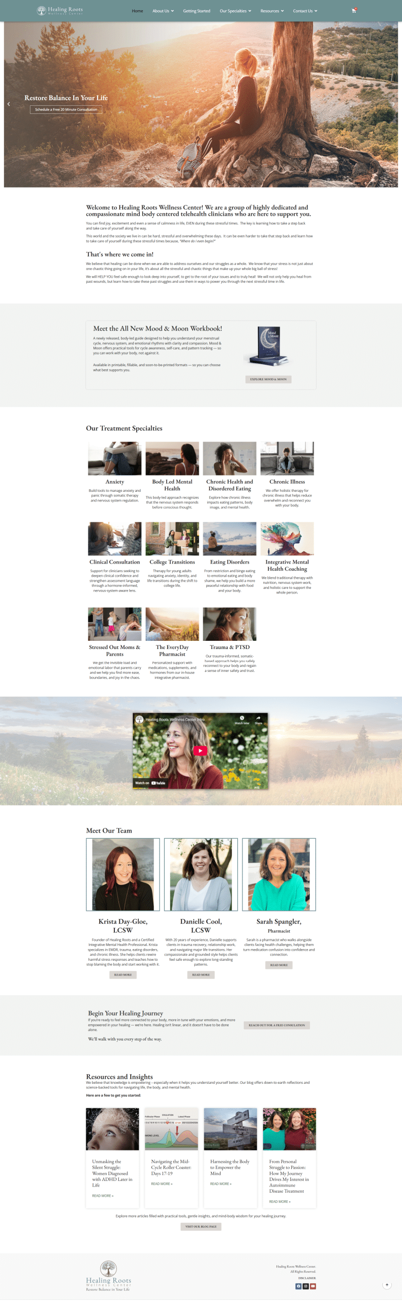 Healing Roots Wellness Center by Tudux Web Design