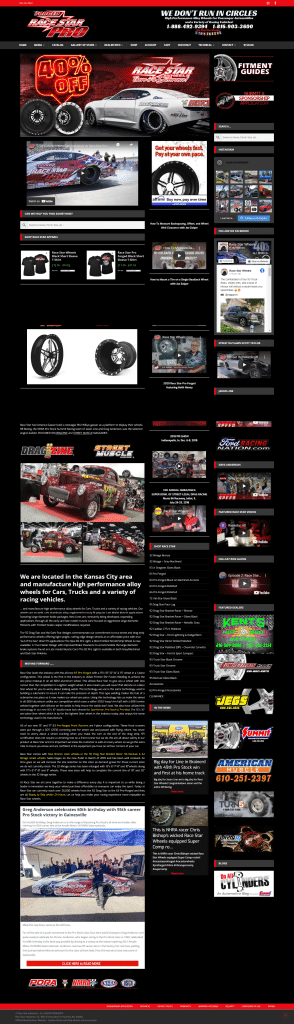 Tudux Website Design and Hosting Portfolio for Race Star Industries
