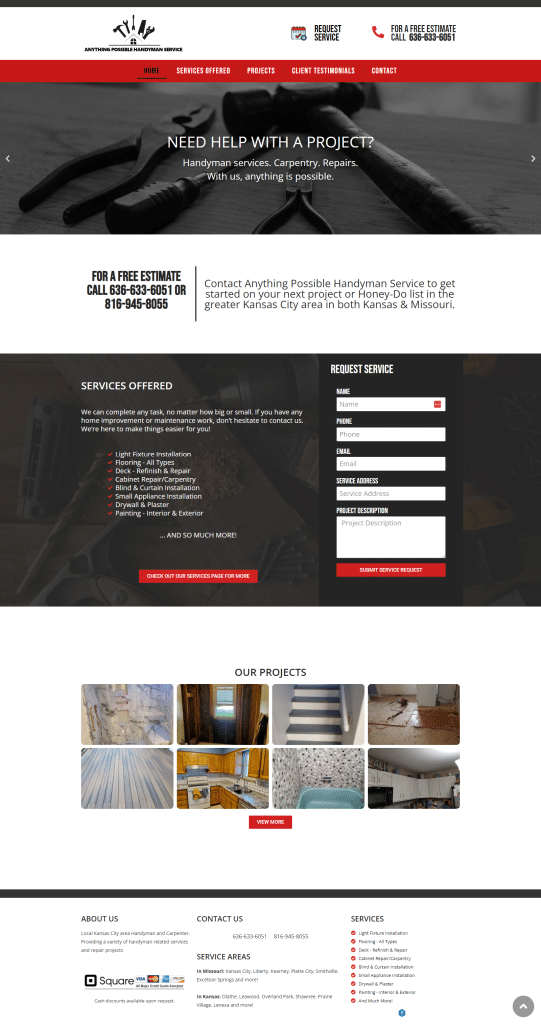 Anything Possible Handyman by Tudux Web Design