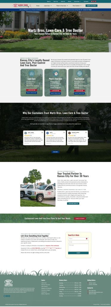 Martz Bros Lawn Care and Tree Doctor by Tudux Web Design
