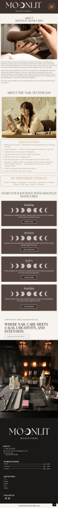 Moonlight Manicures by Tudux Web Design